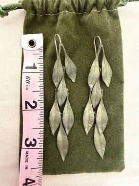 Silver Seasons Michael Michaud Bronze Chandelier Leaf Earrings